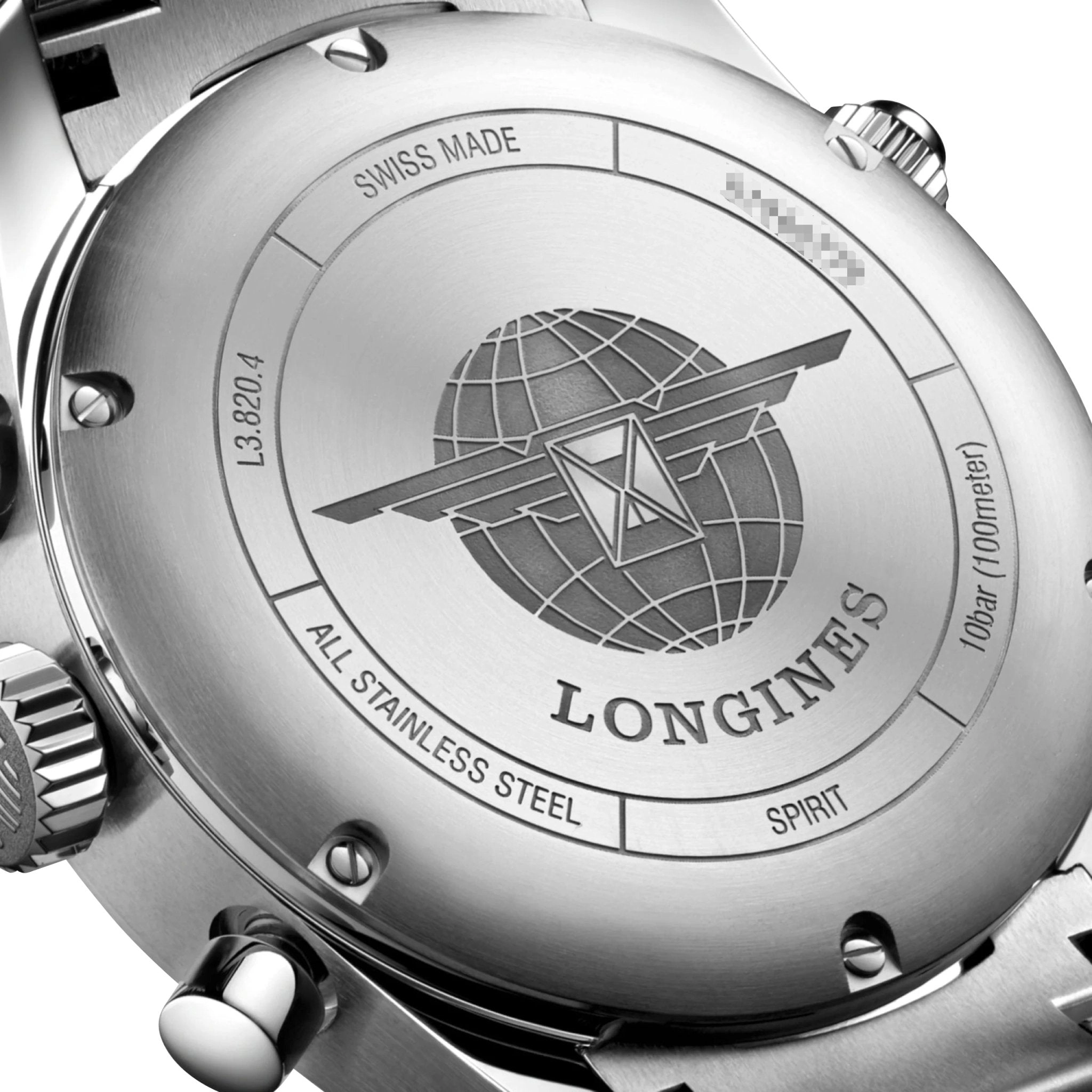 Longines Spirit Automatic Chronometer Chronograph Stainless Steel Blue Dial Date Mens Watch L3.820.4.93.6