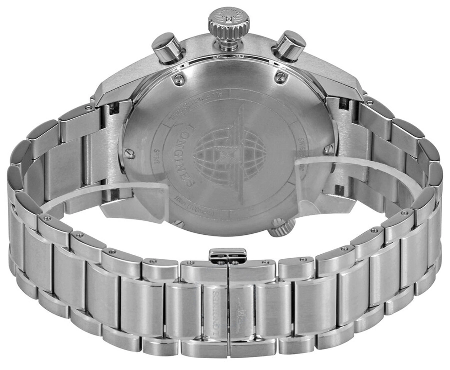 Longines Spirit Automatic Chronometer Chronograph Stainless Steel Blue Dial Date Mens Watch L3.820.4.93.6