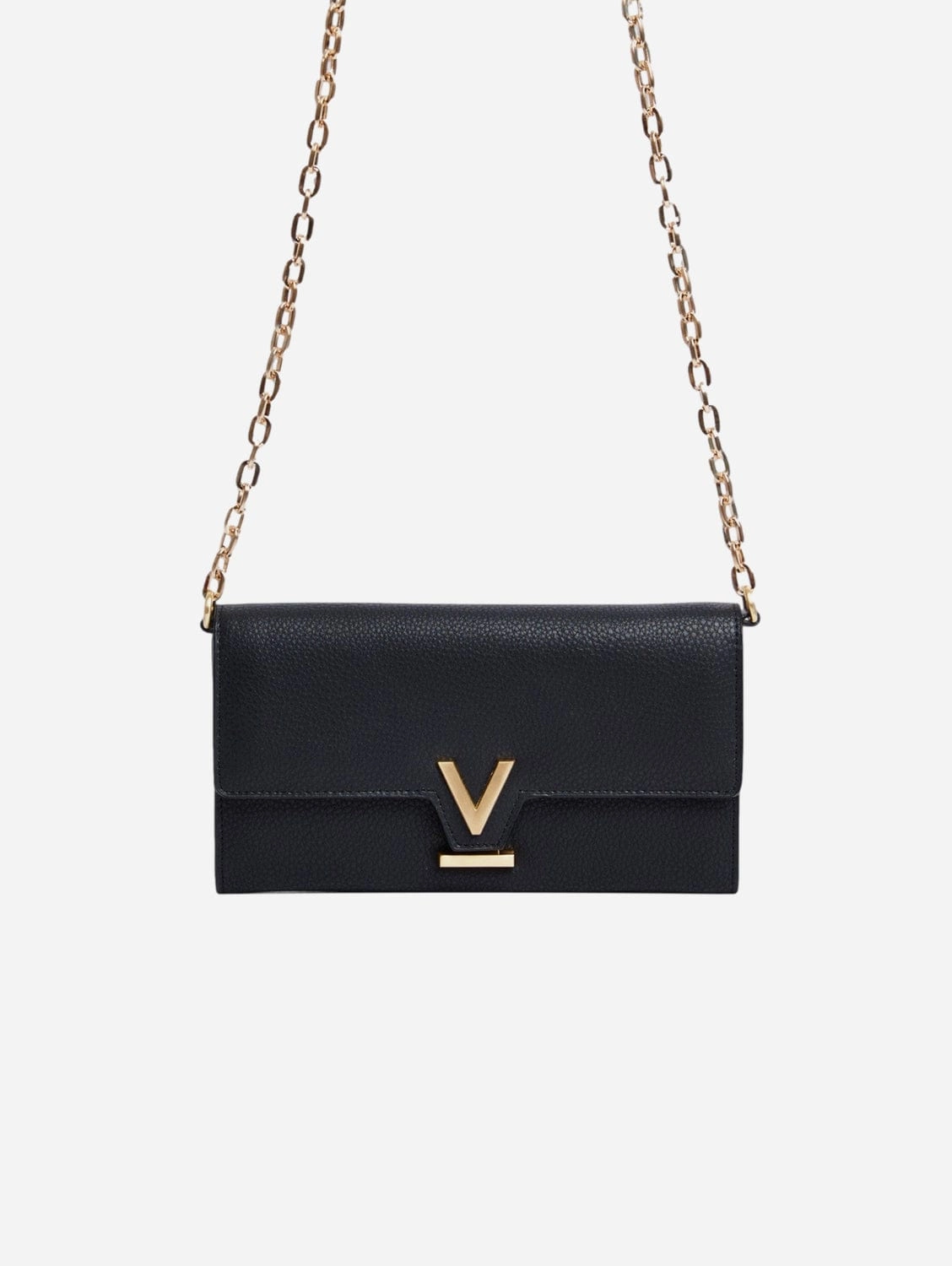 Luella Vegan Bio-Based Bamboo Leather Chain Purse | Black