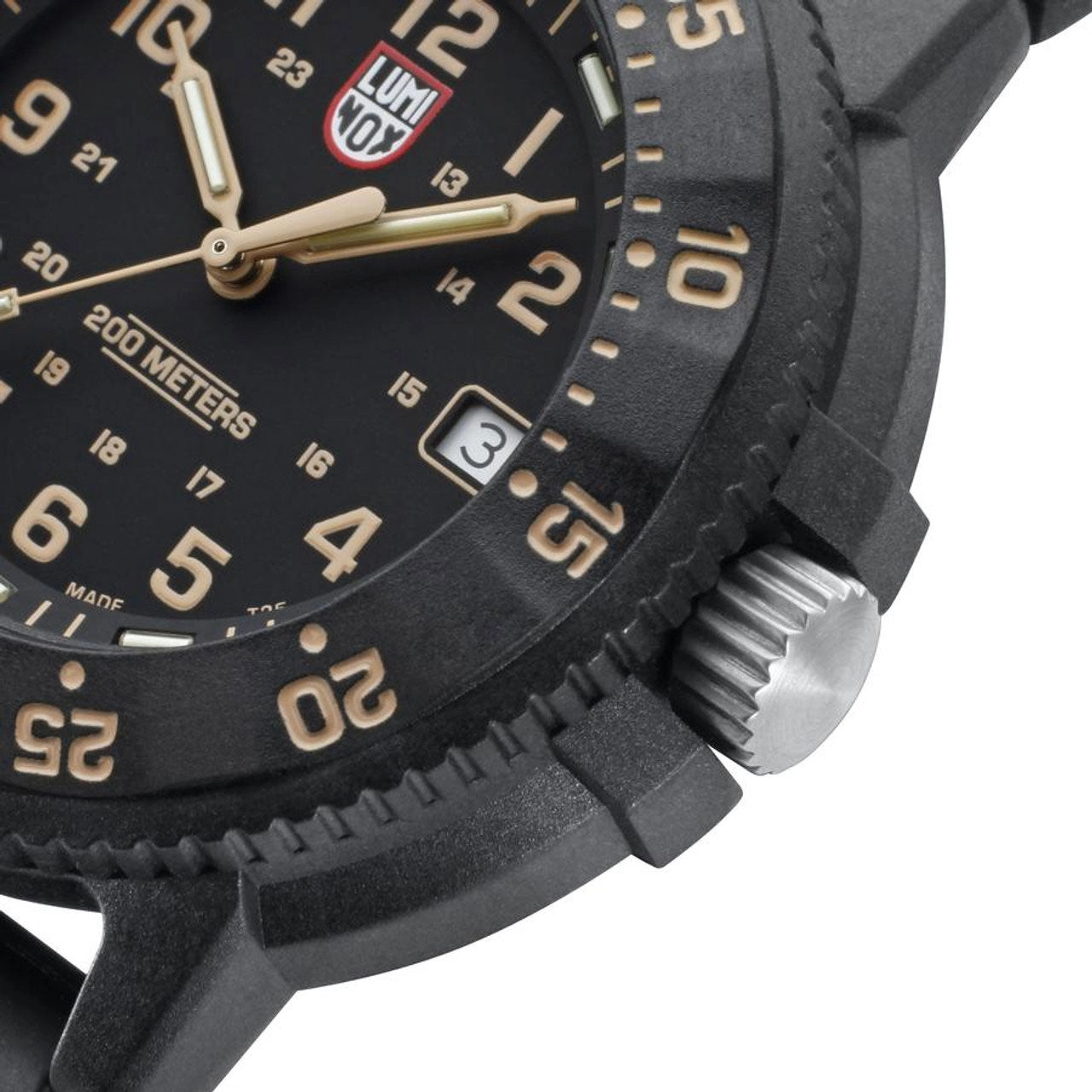 Luminox Original Navy SEAL CARBONOX Black Rubber Strap Date Divers Quartz Mens Watch XS.3001.EVO.OR.S