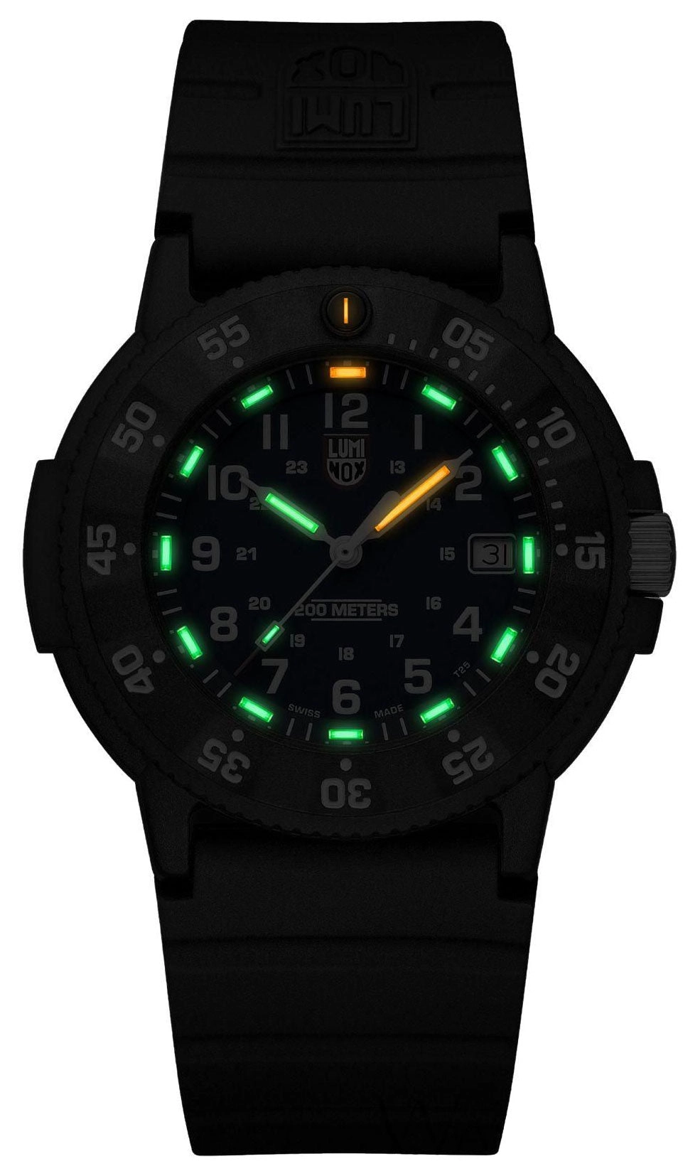 Luminox Original Navy SEAL CARBONOX Black Rubber Strap Date Divers Quartz Mens Watch XS.3001.EVO.OR.S