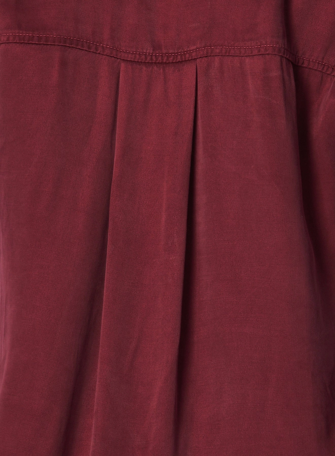 Mandarin Collar Button Down - Deep Plum