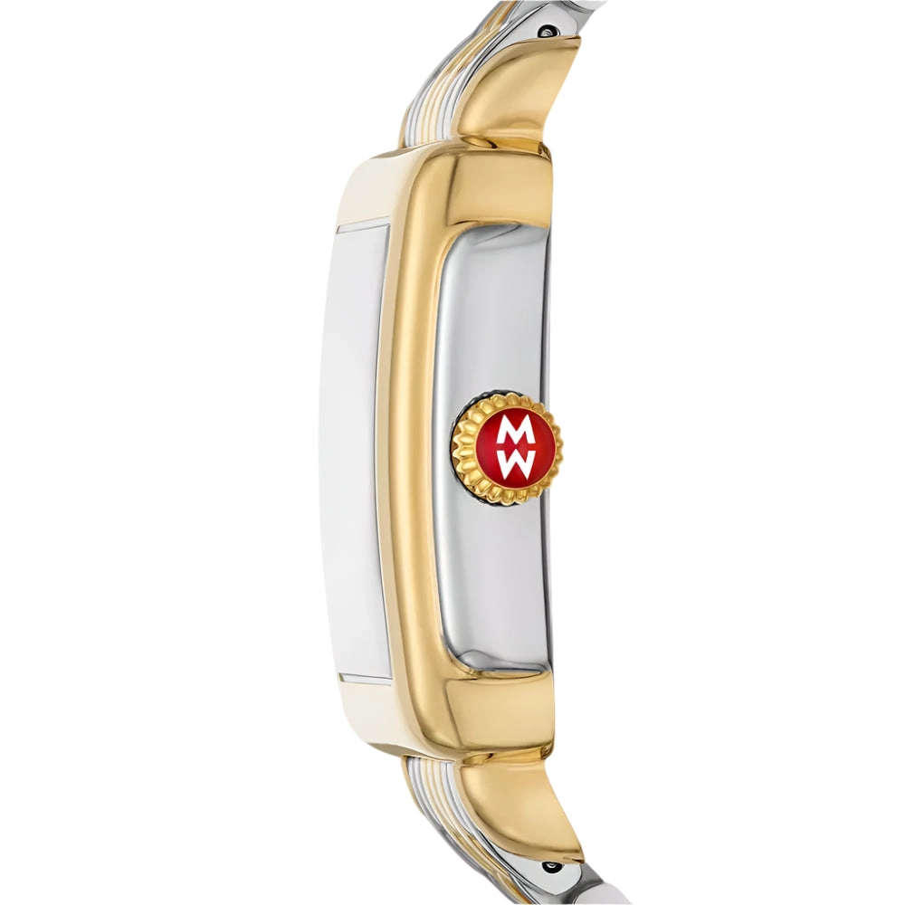 Michele Deco Madison Mid Two-Tone 18k Gold-Plated Diamond Watch