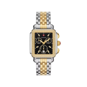 Michele Deco Stainless Steel Two-Tone Diamond Watch