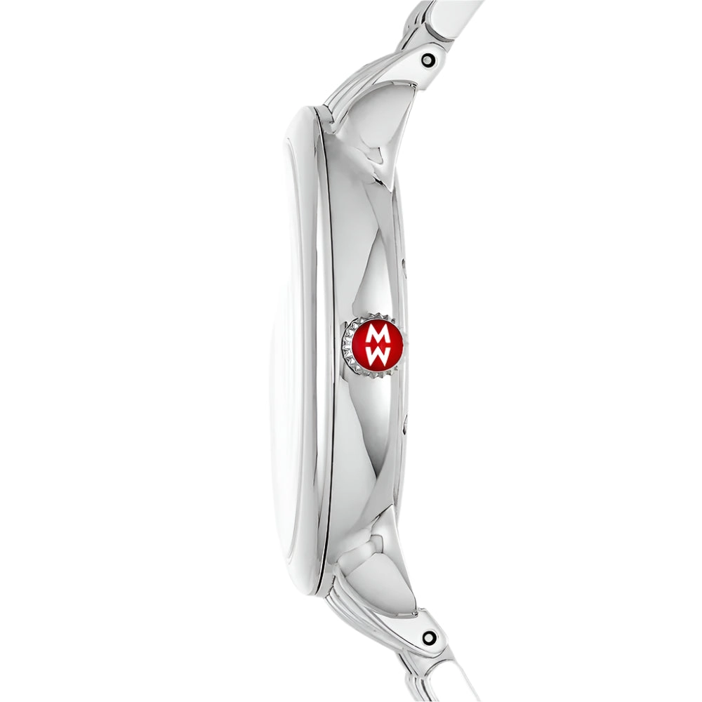 Michele Serein Mid Stainless Diamond Dial Watch