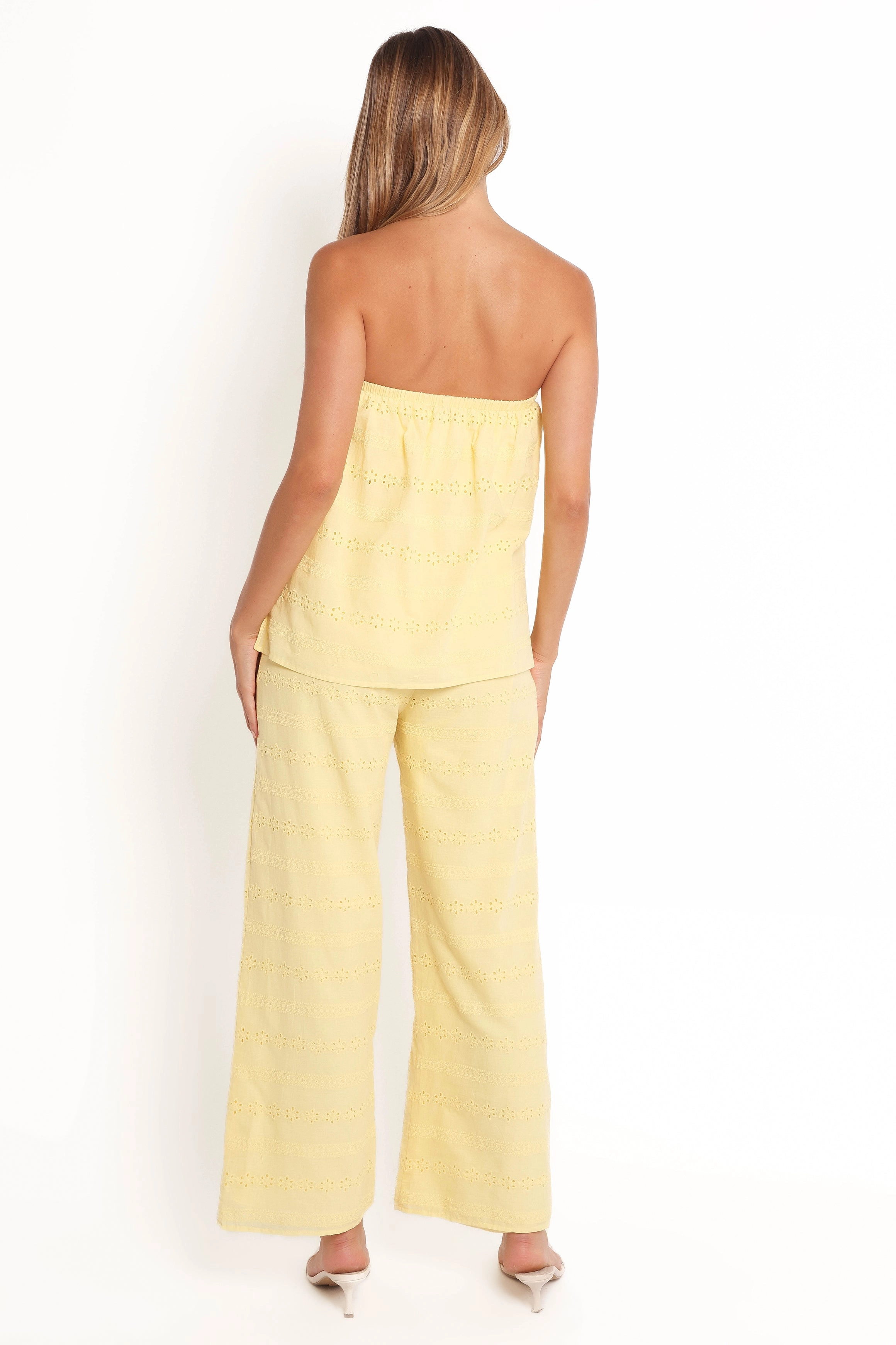 Michele Strapless Jumpsuit - Butter Yellow