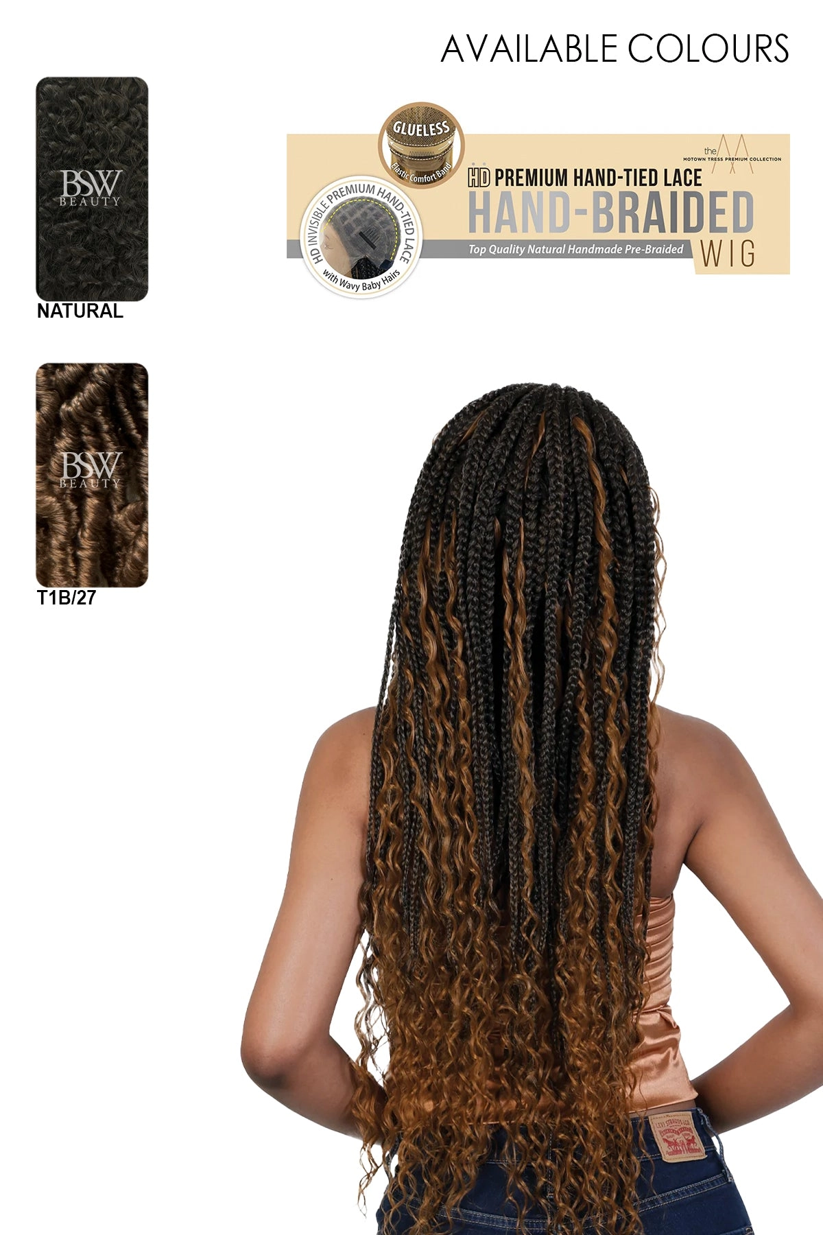 MOTOWN HD HAND BRAIDED WIG - WLB.FLBOHO 32"