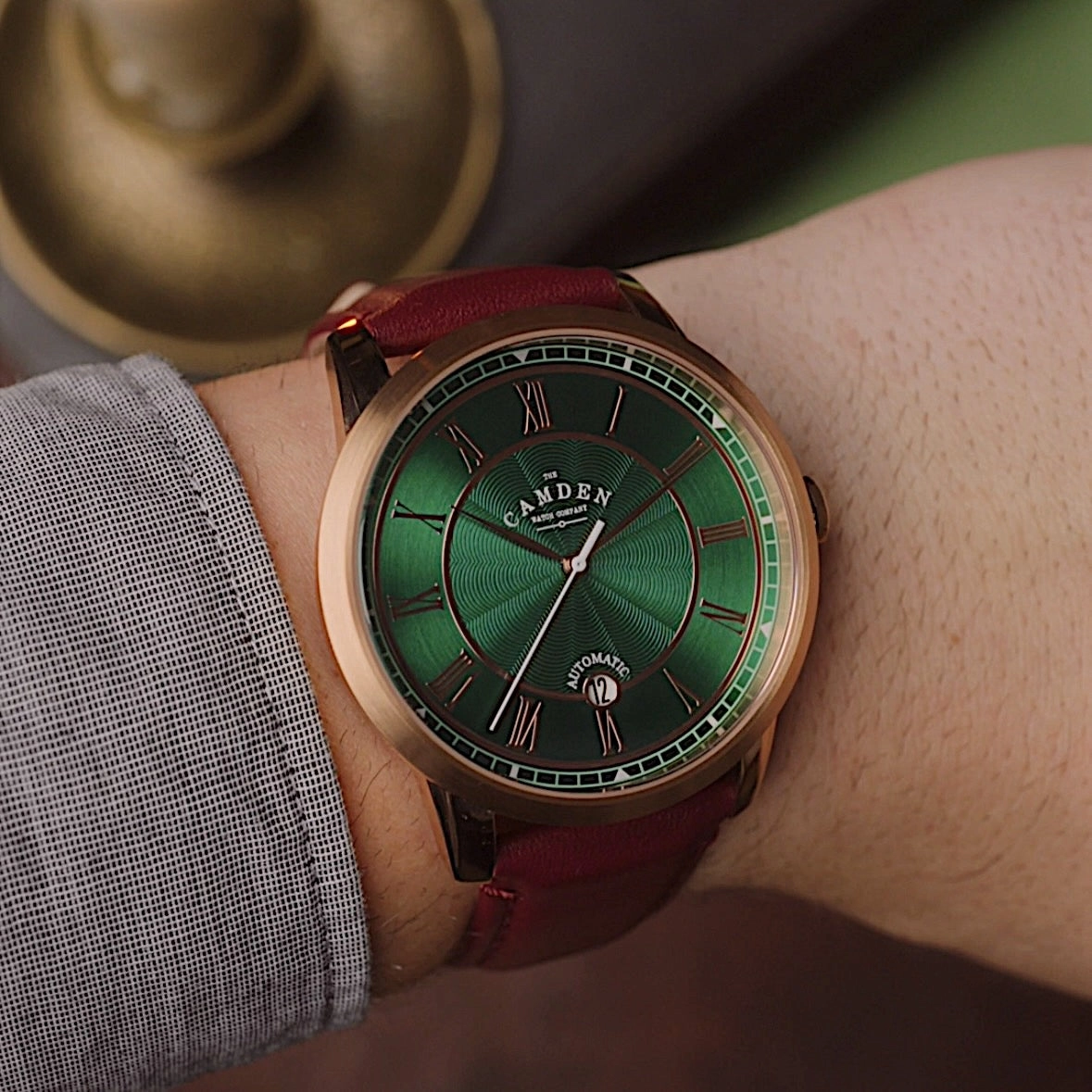 No.29 Automatic Rose Gold, Green and Oxblood