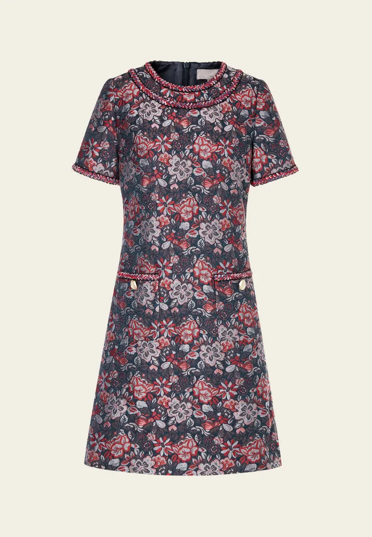 Oriental Jacquard Dress