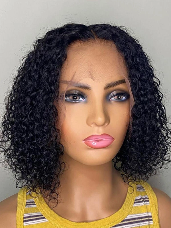 Preplucked Glueless Full HD Lace Bob Curly Wig In Density 150% CF397