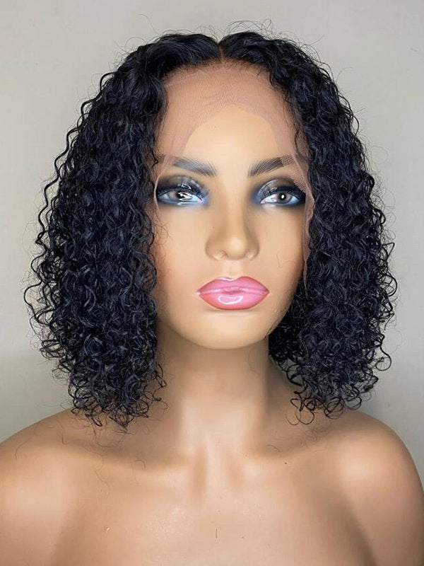 Preplucked Glueless Full HD Lace Bob Curly Wig In Density 150% CF397