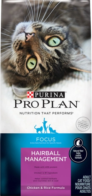 Purina Pro Plan Focus Adult Hairball Management Chicken & Rice Dry Cat Food