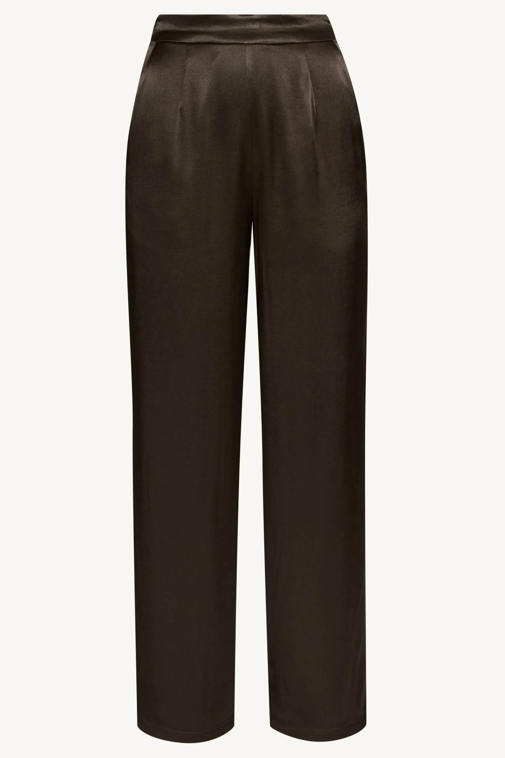 Razan Silk Wide Leg Pants - Black Forest