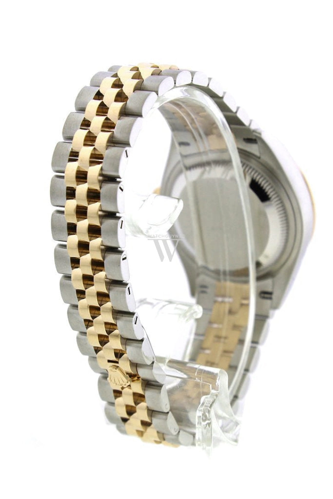 Rolex Datejust 28 Silver Roman Dial Diamond Bezel Yellow Gold Jubilee Ladies Watch 279383RBR 279383