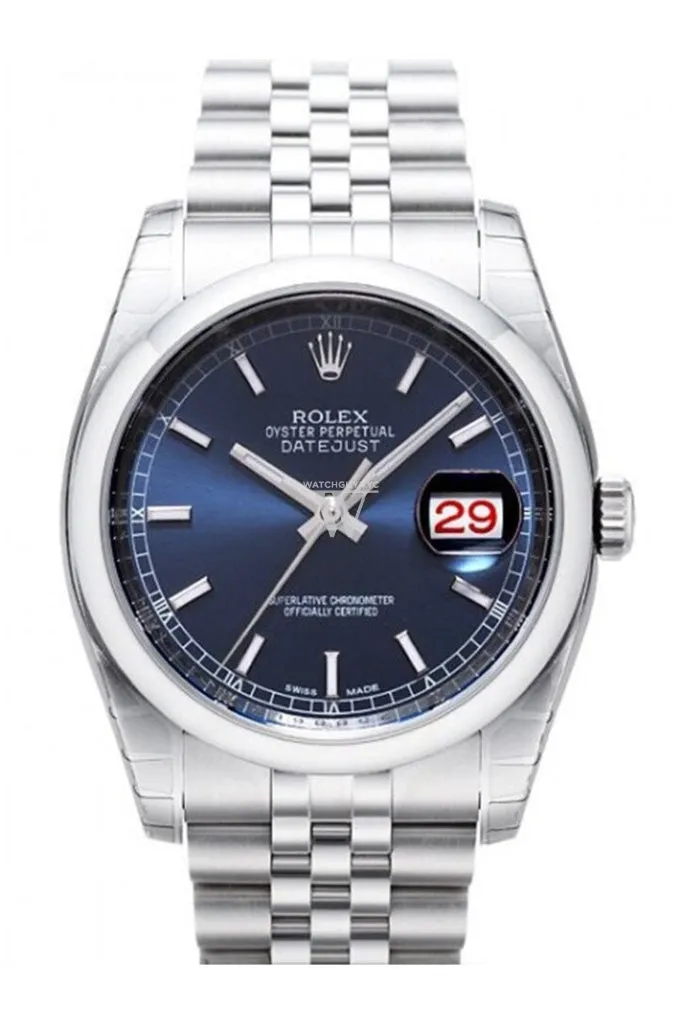 ROLEX Datejust 36 Blue Dial Steel Men's Watch 116200 Pre-owned