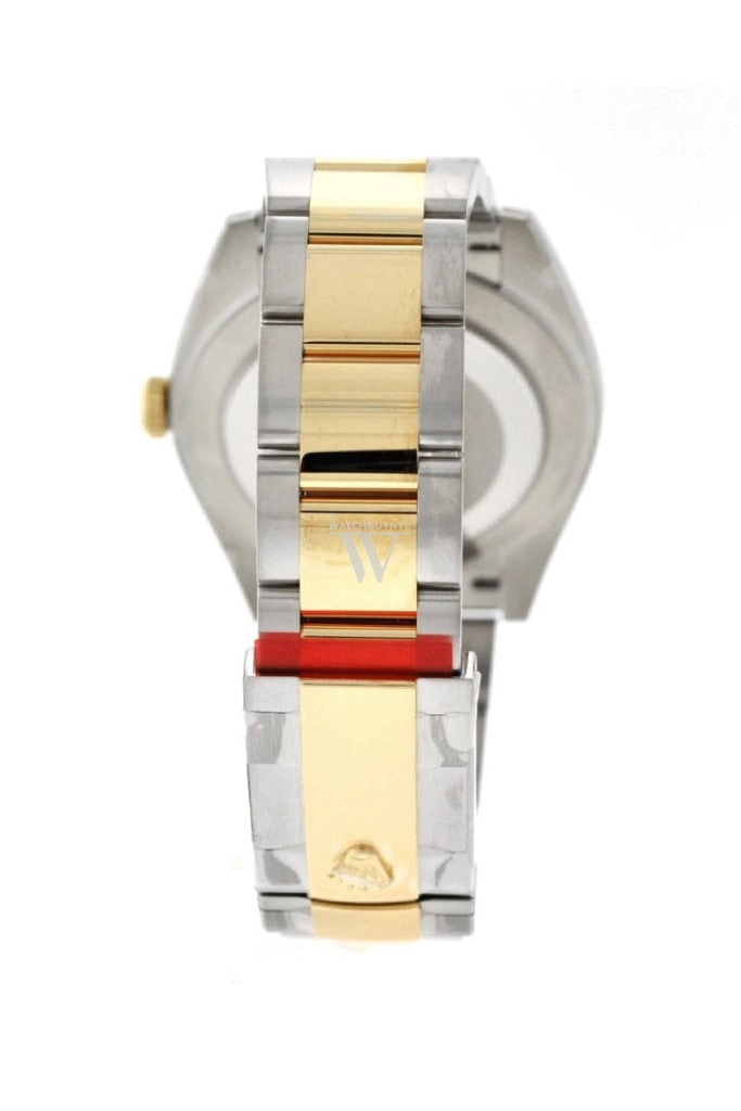 Rolex Datejust 41 Slate Roman Dial Fluted Bezel 18k Yellow Gold Mens Watch 126333