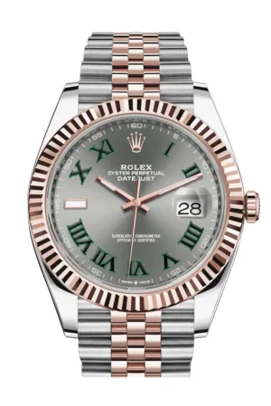 Rolex Datejust 41 Slate Wimbledon Dial Men's Steel and 18kt Everose Gold Jubilee Watch 126331
