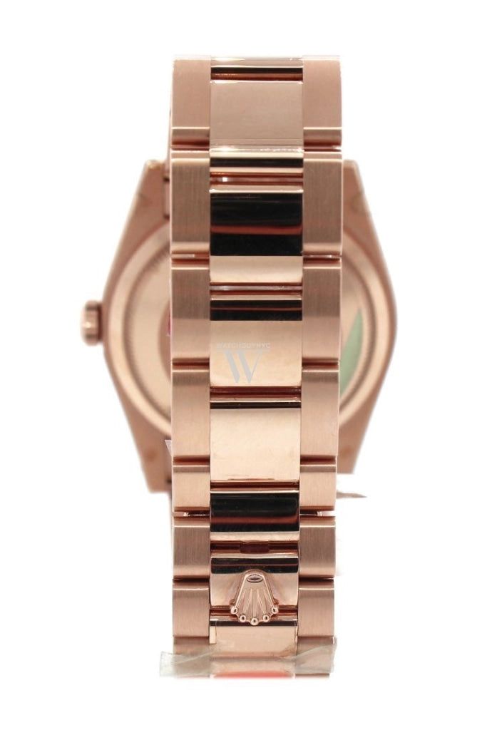 Rolex Day-Date 36 Meteorite set with diamonds Dial Fluted Bezel Oyster Everose Gold Watch 118235