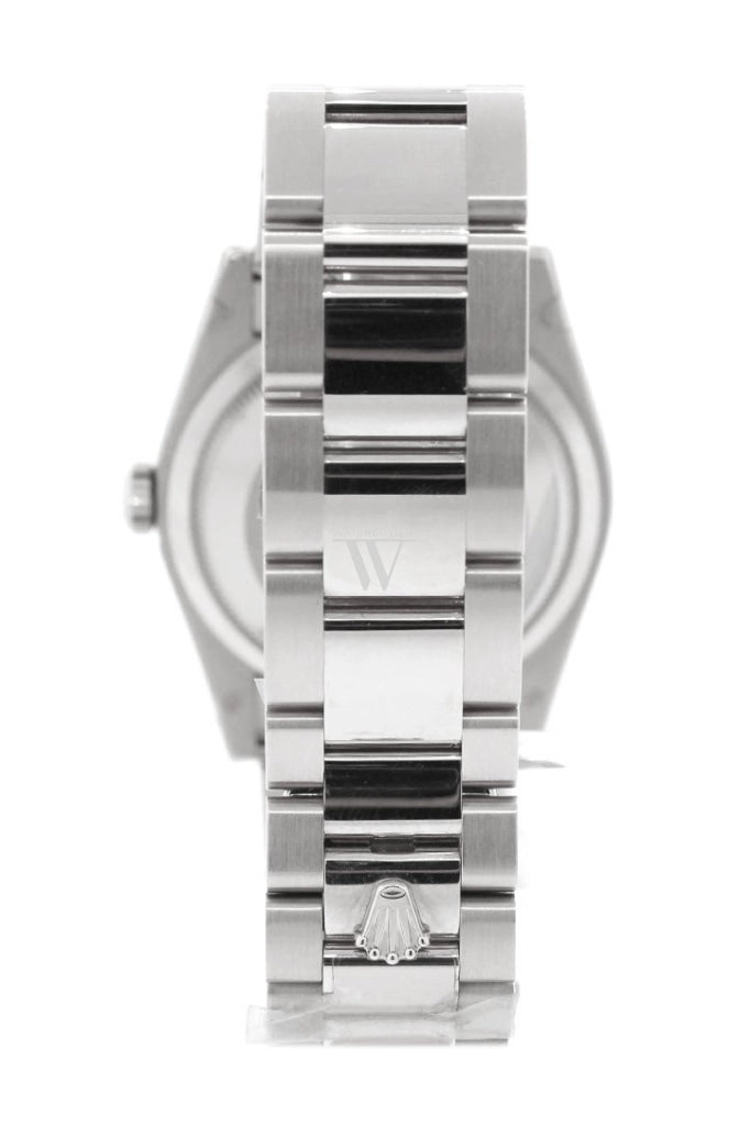 Rolex Day-Date 36 Rhodium Roman Dial Fluted Bezel Oyster White Gold Watch 118239