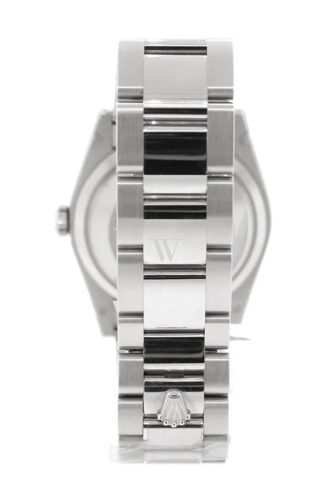 Rolex Day-Date 36 White Roman Dial Fluted Bezel Oyster White Gold Watch 118239