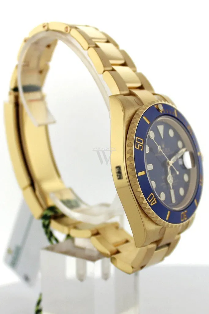 Rolex Submariner Date 40 Blue Dial 18k Yellow Gold Mens Watch 116618LB 116618