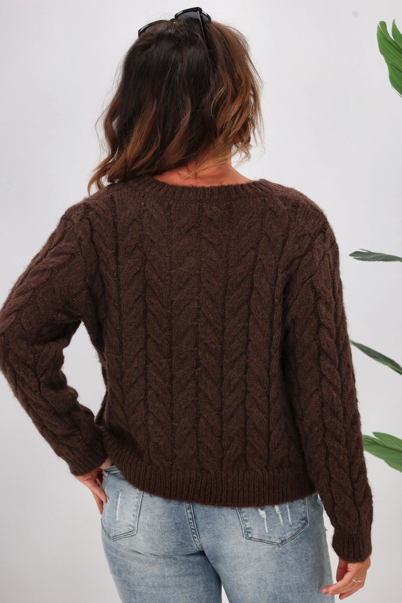 Shine On Label Wren Cable Cardigan Mocha