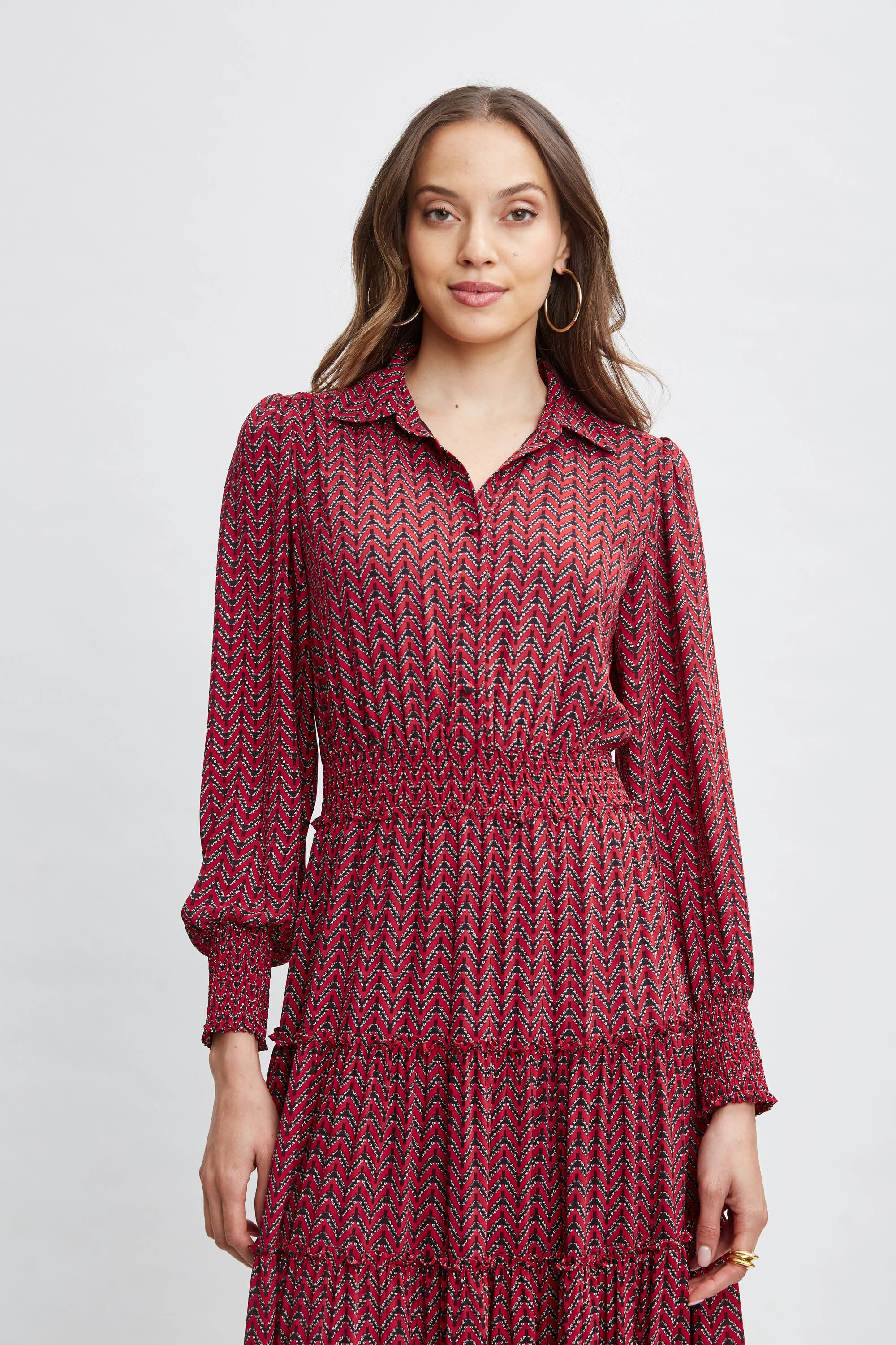 T-Tahari Printed Shirt Dress