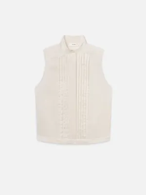 The Tux Blouse -- Alabaster