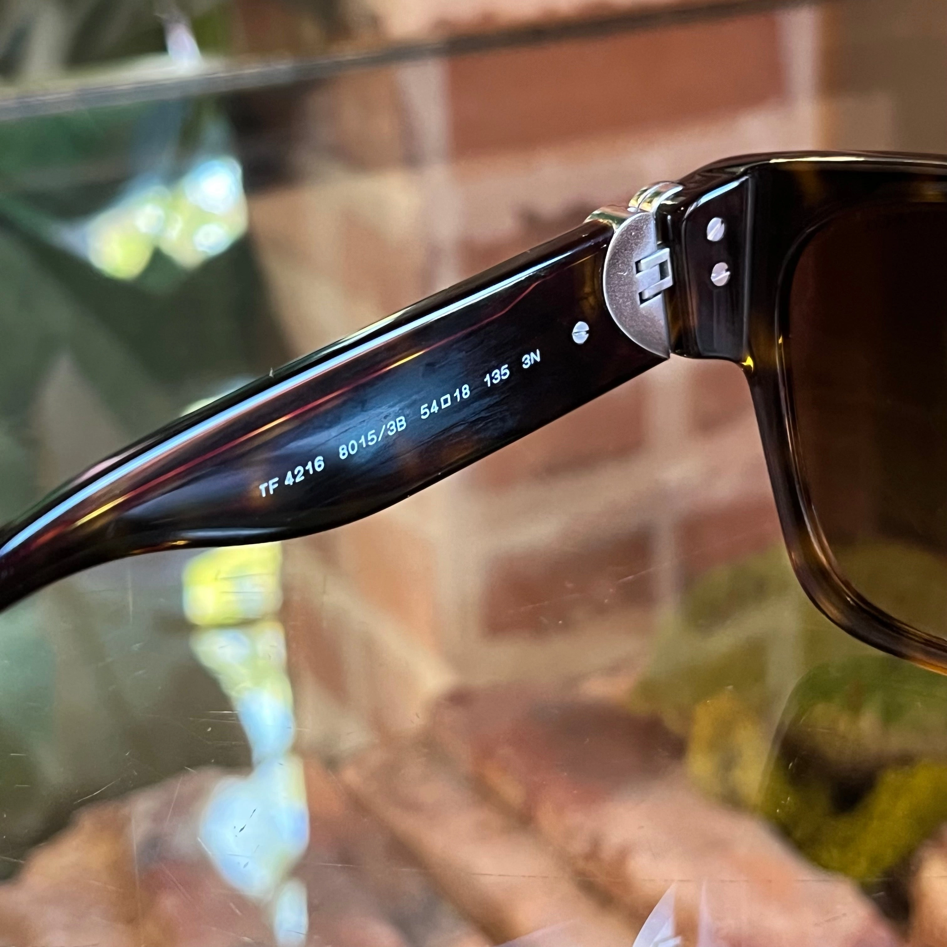 TIFFANY&CO TF4216 Tortoise Acetate Square Sunglasses