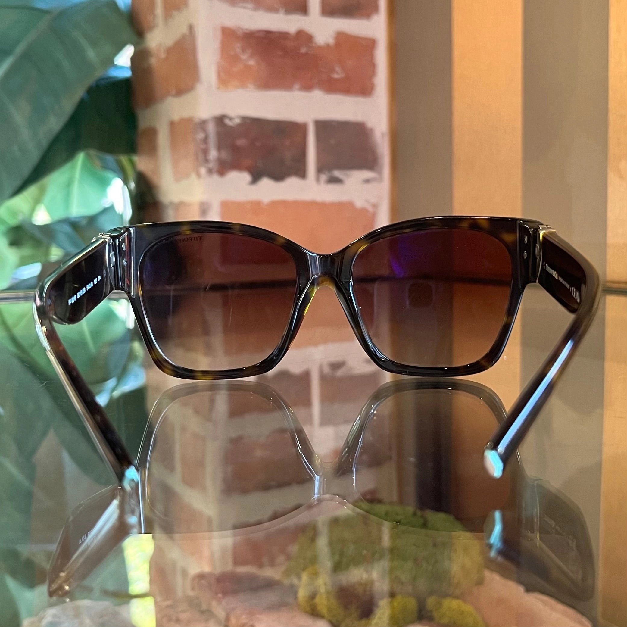 TIFFANY&CO TF4216 Tortoise Acetate Square Sunglasses