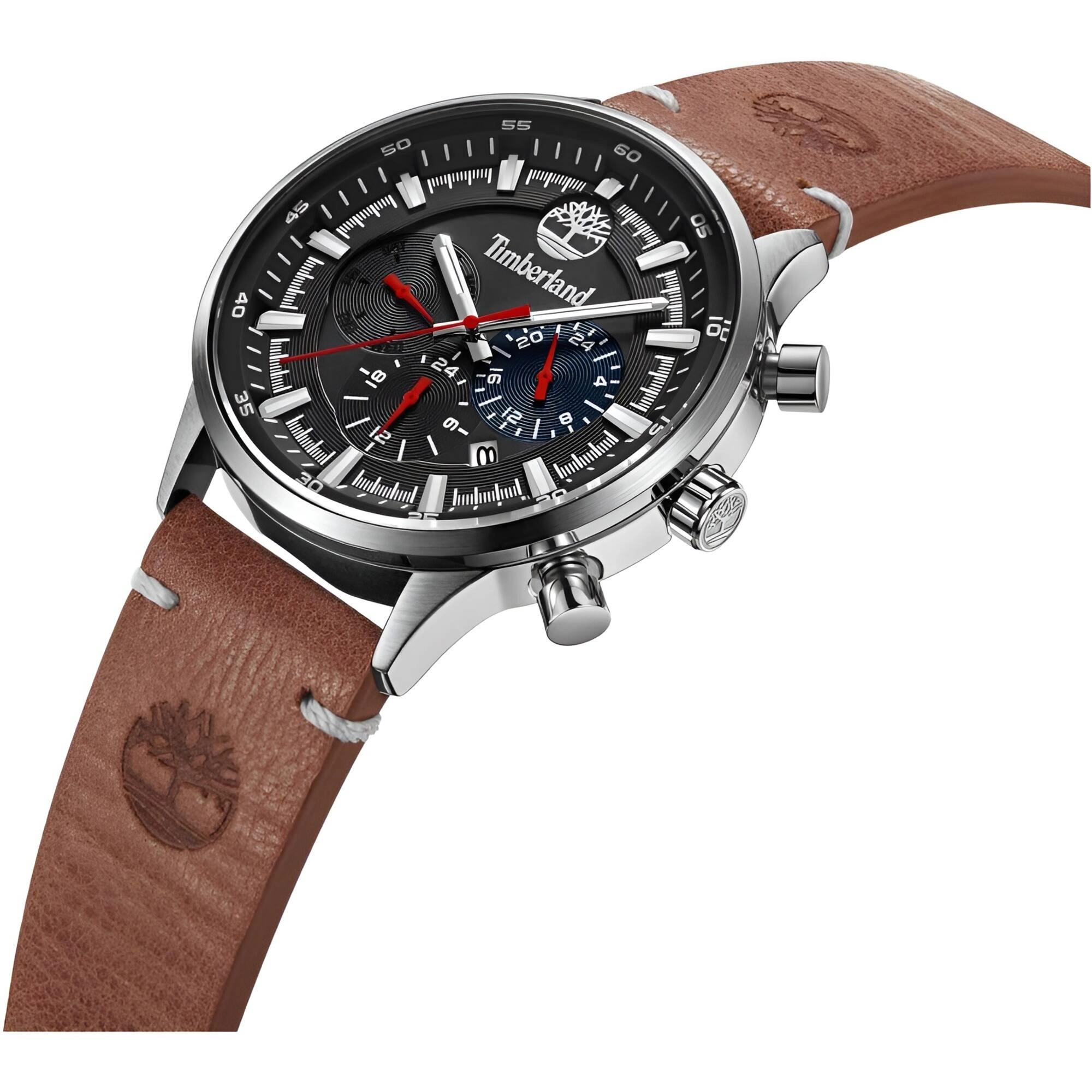 Timberland Men's Watch - Dress Sport Grey and Blue Dial Brown Strap | TDWGF2181702