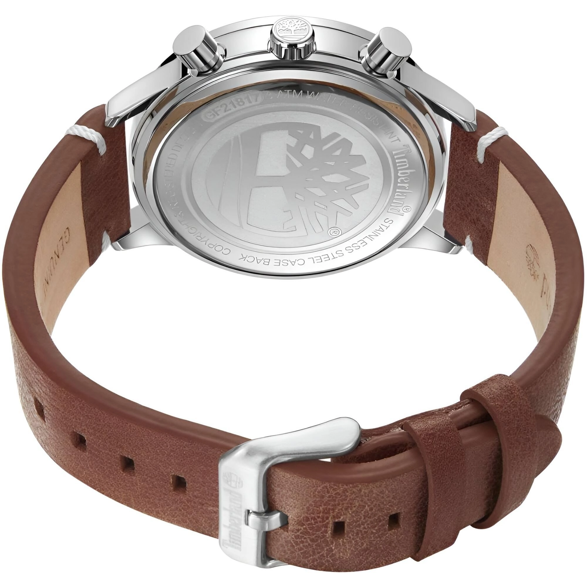 Timberland Men's Watch - Dress Sport Grey and Blue Dial Brown Strap | TDWGF2181702