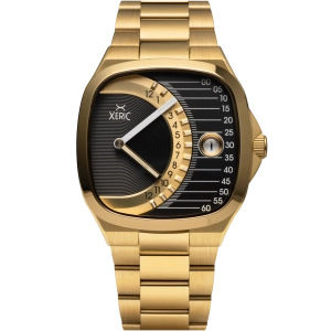 Timeline Retrograde Automatic Gold Black