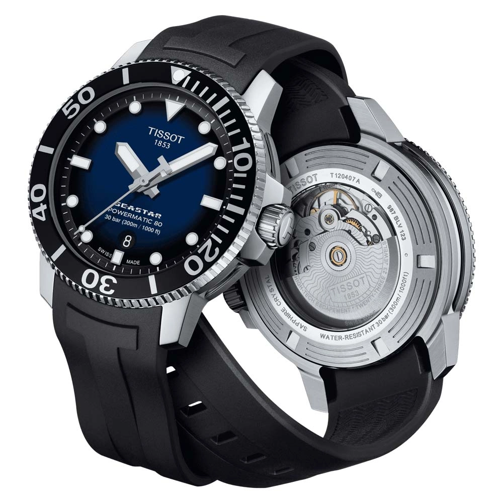 Tissot Seastar 1000 Powermatic 80 Blue Dial 43mm Automatic Gents Watch T1204071704100