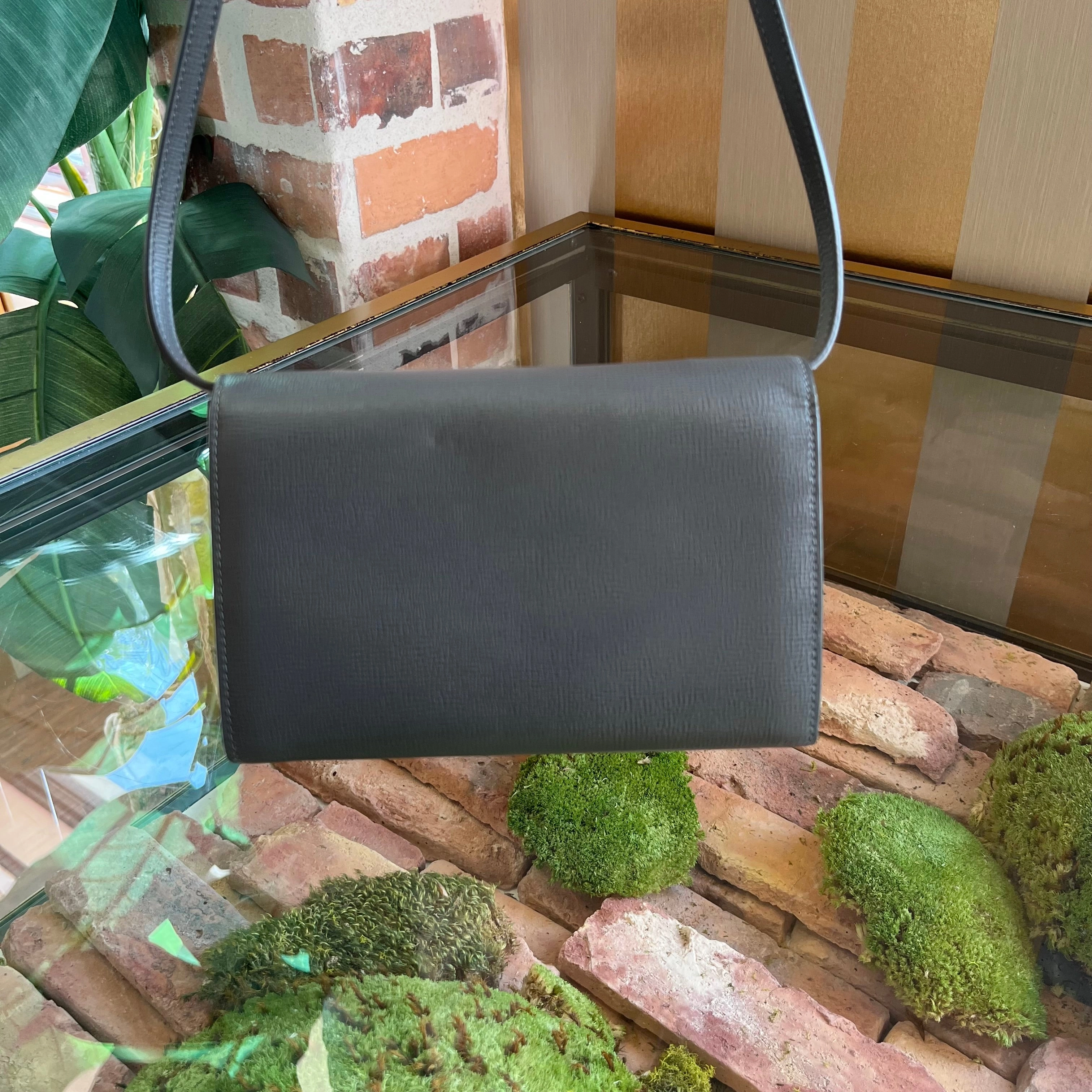 TOM FORD Gray Leather Wallet Crossbody