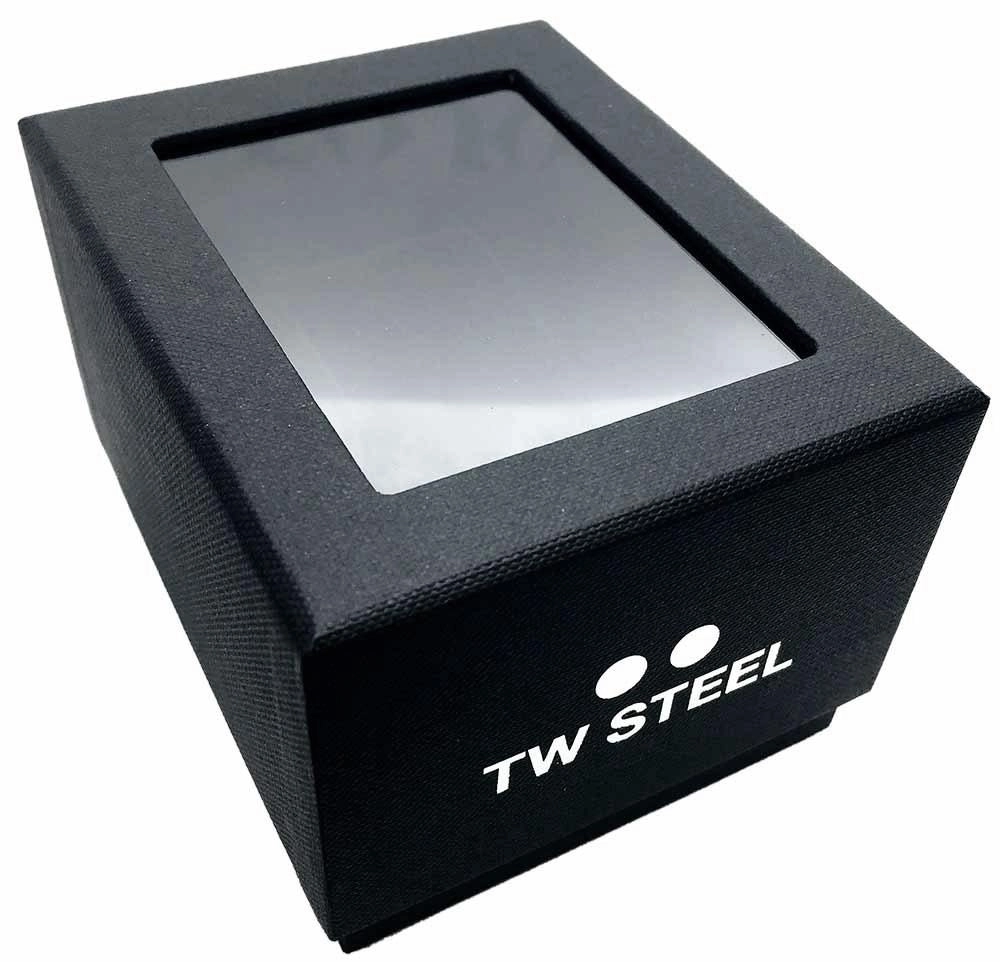 TW Steel Canteen Stainless Steel Black Dial Date Quartz Mens Watch CB1