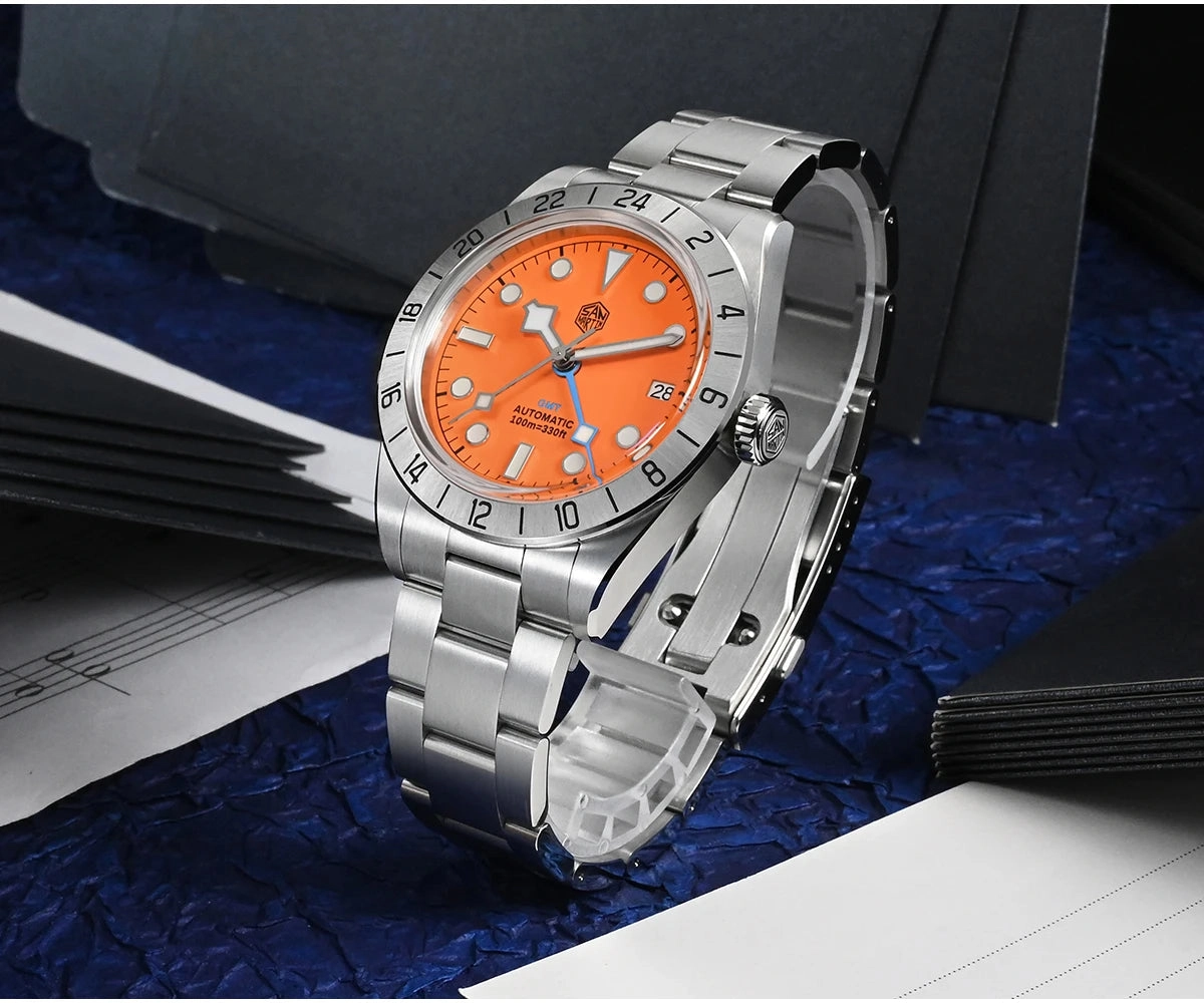 UK Pre-owned - San Martin 39mm BB NH34 GMT Watch SN0054-GE