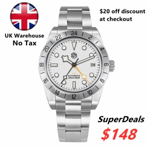 UK Pre-owned - San Martin 39mm BB NH34 GMT Watch SN0054-GE