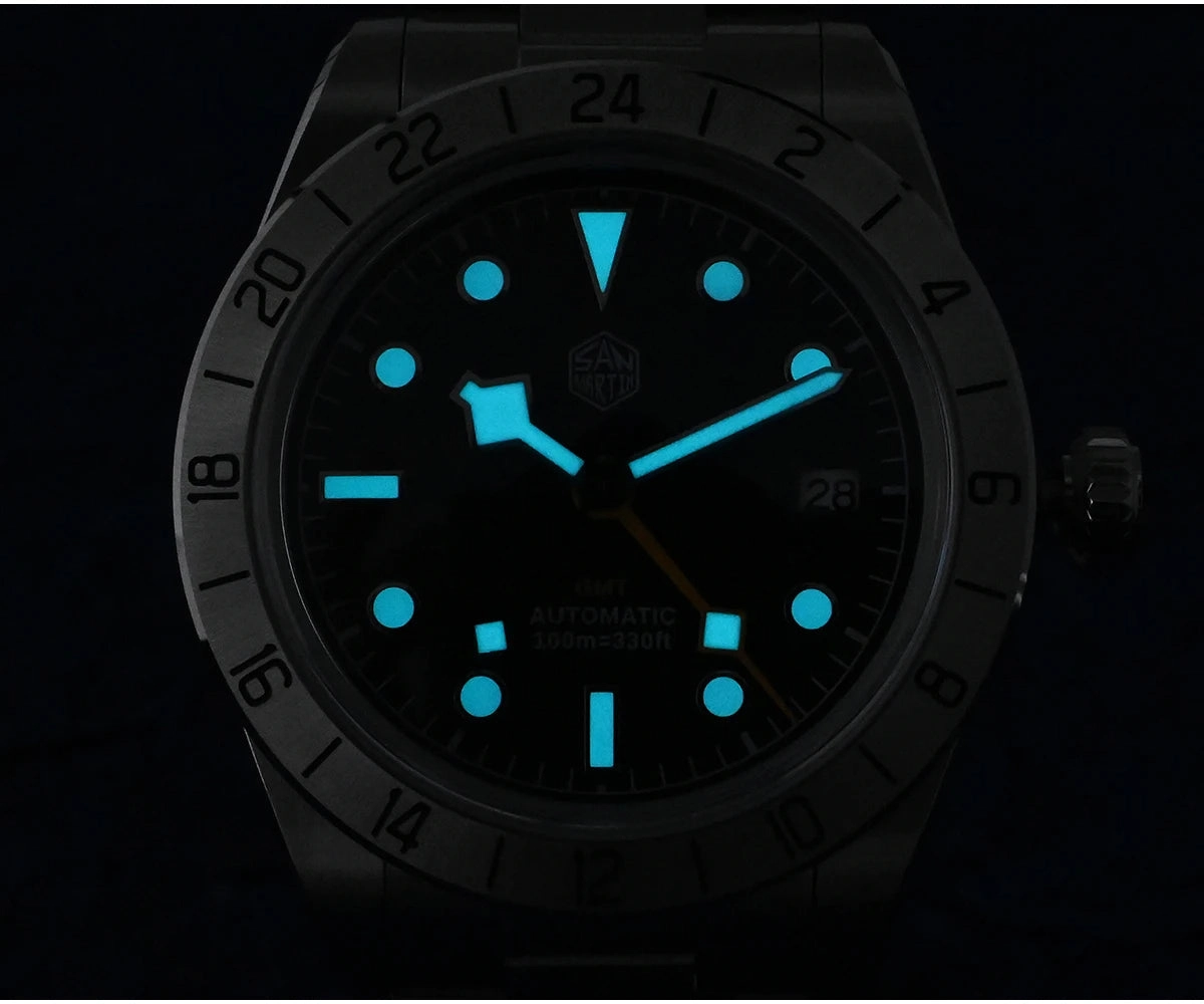 UK Pre-owned - San Martin 39mm BB NH34 GMT Watch SN0054-GE