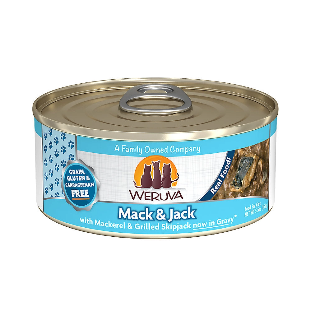 Weruva Mack And Jack With Mackerel and Grilled Skipjack Canned Cat Food